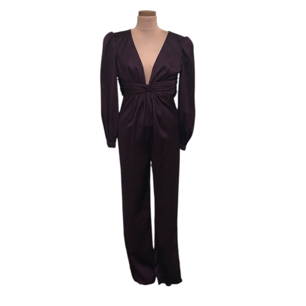 Ieena Mac Duggal Jumpsuit Size 0 Dark Purple